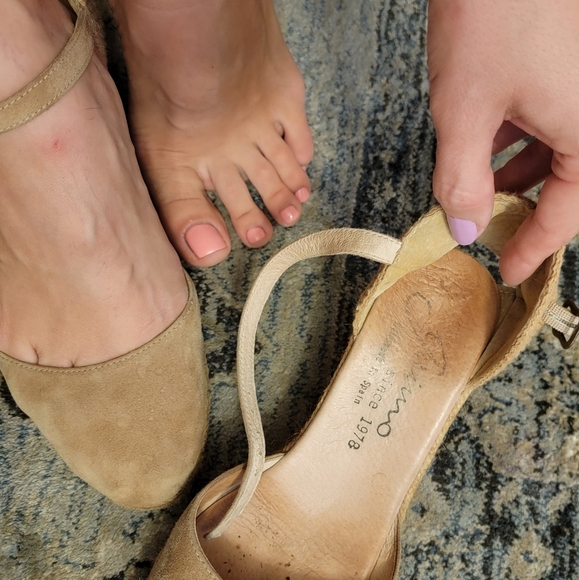 Soft suede Spanish wedge  Espadrliies - Picture 3 of 4